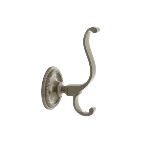 Rope Coat Hook in Satin Nickel