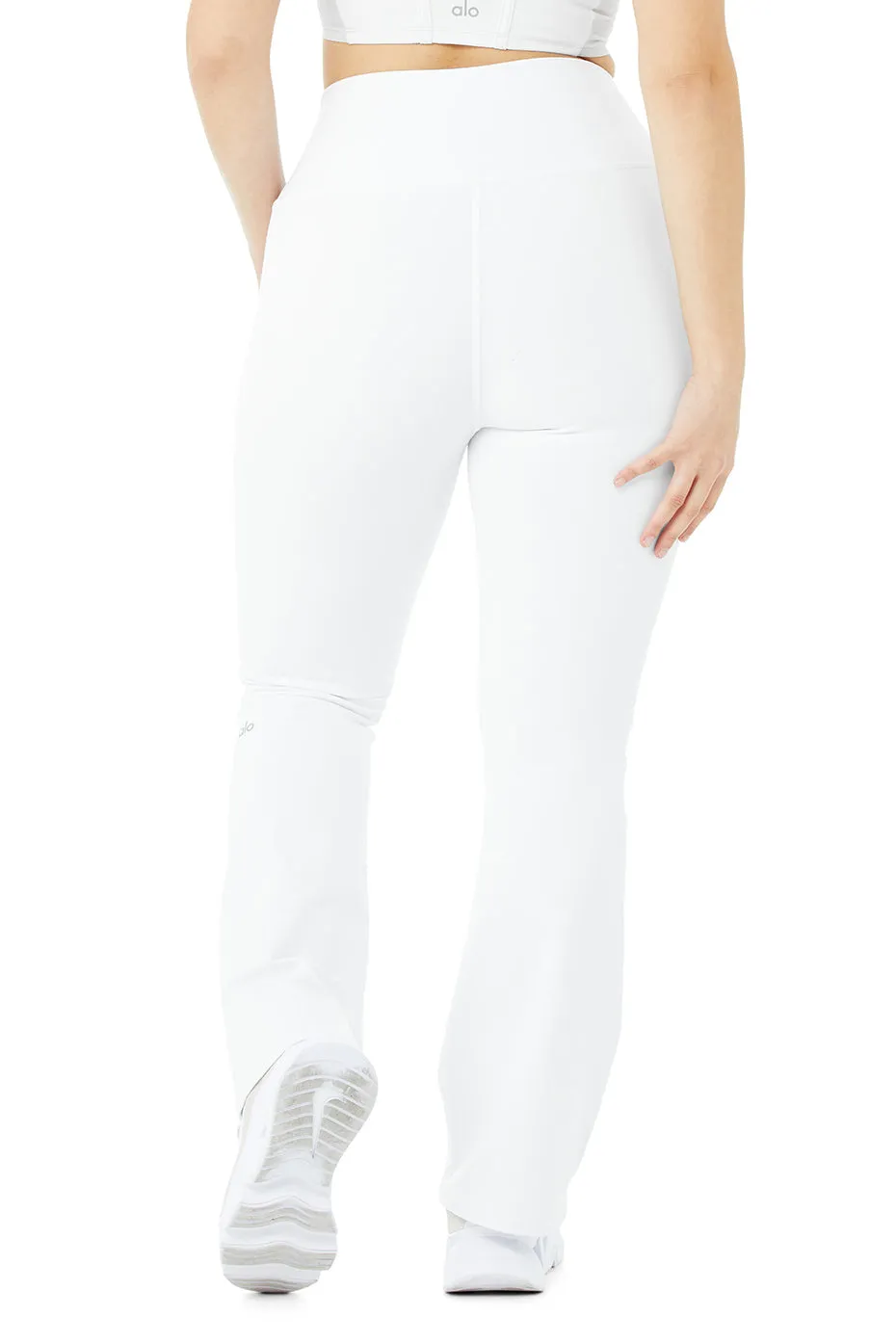 Airbrush High-Waist Bootcut Legging - White