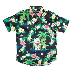 Aloha Nerm Short Sleeve Button Up (Black)