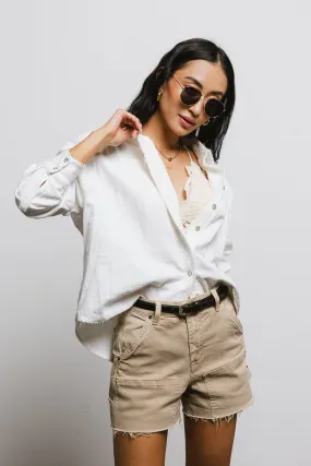 Angela Button Up in Cream - FINAL SALE