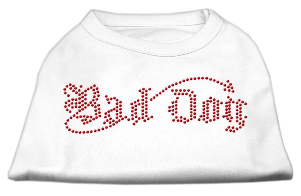 Bad Dog Rhinestone Shirts White XS (8)