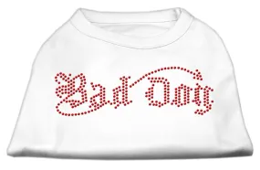 Bad Dog Rhinestone Shirts White XS (8)