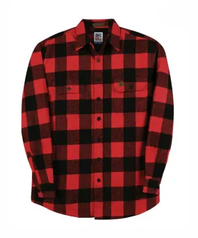 Big Bill Men’s Premium Flannel Work Shirt - Red and Black Plaid