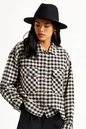 Bowery Women L/S Flannel - Beige