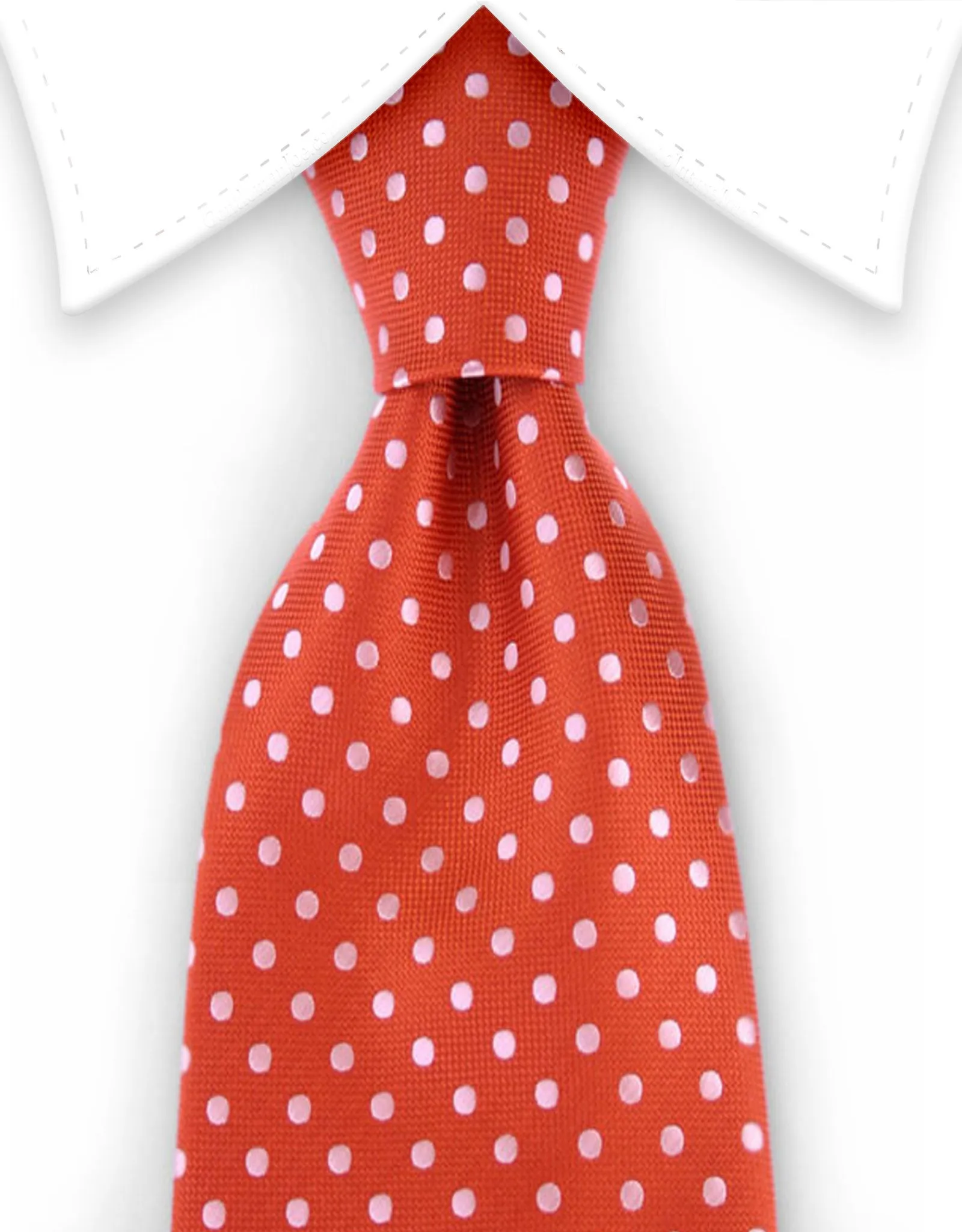 Burnt Orange Polka Dot Tie