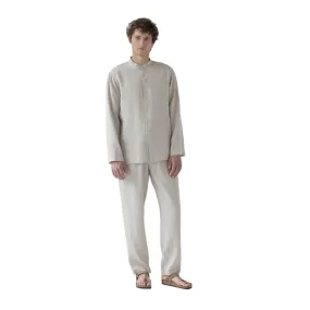 Currant Melange Linen Loungewear Set