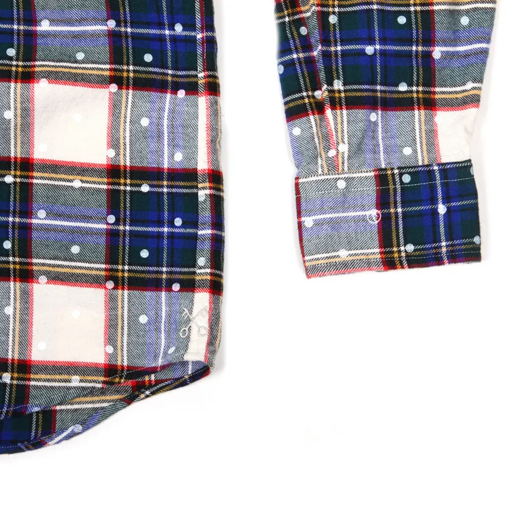 Dot Print Flannel L/S Shirt