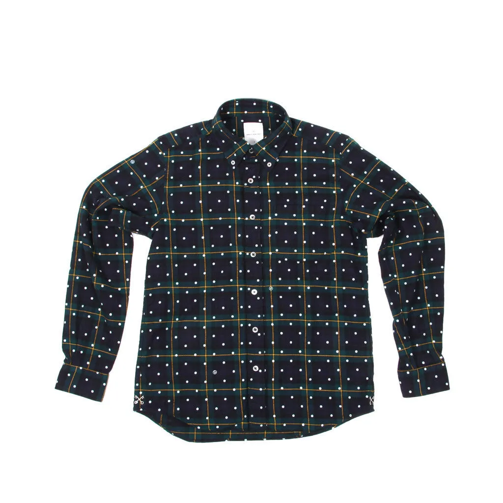 Dot Print Flannel L/S Shirt