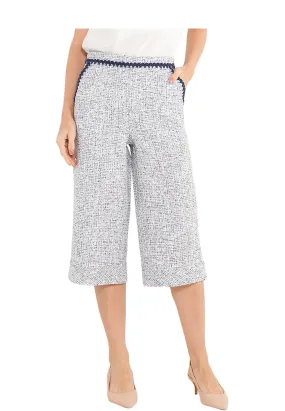 ELLE Apparel Wide-Leg Tweed Pants