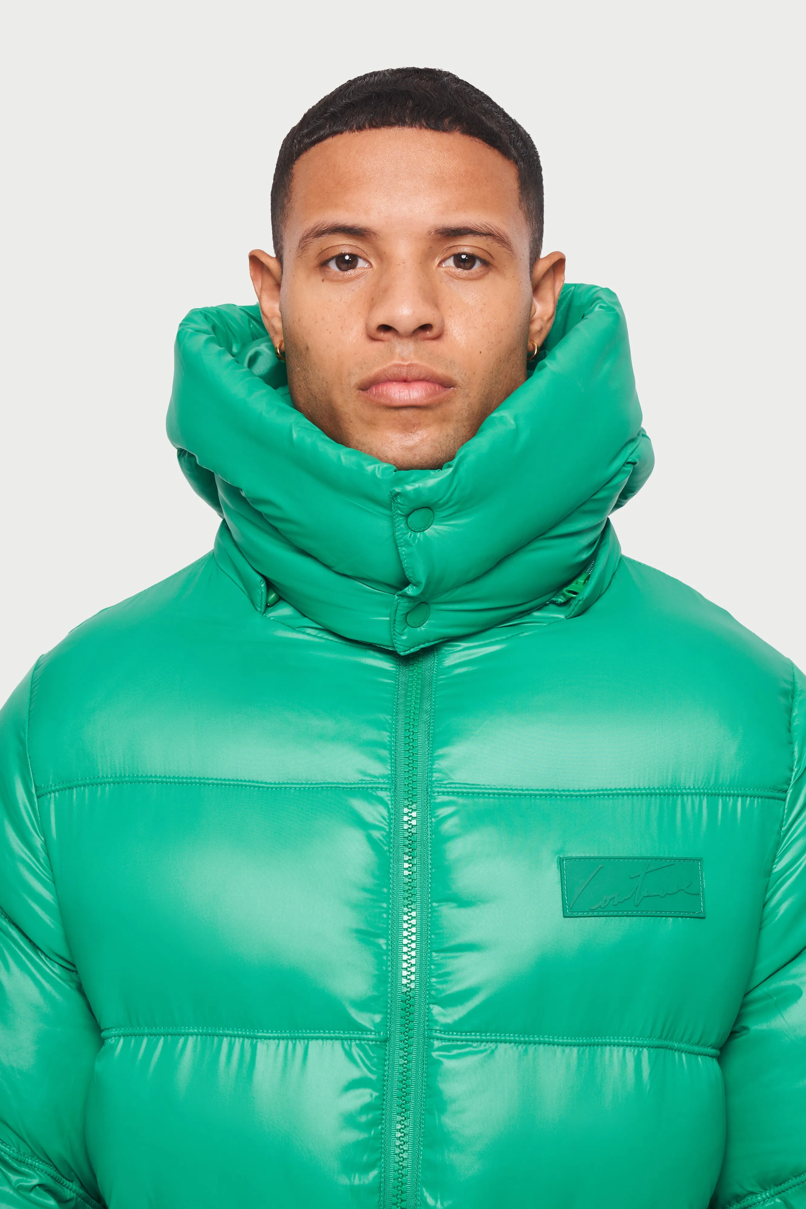 ESSENTIAL HIGH SHINE PUFFER - GREEN