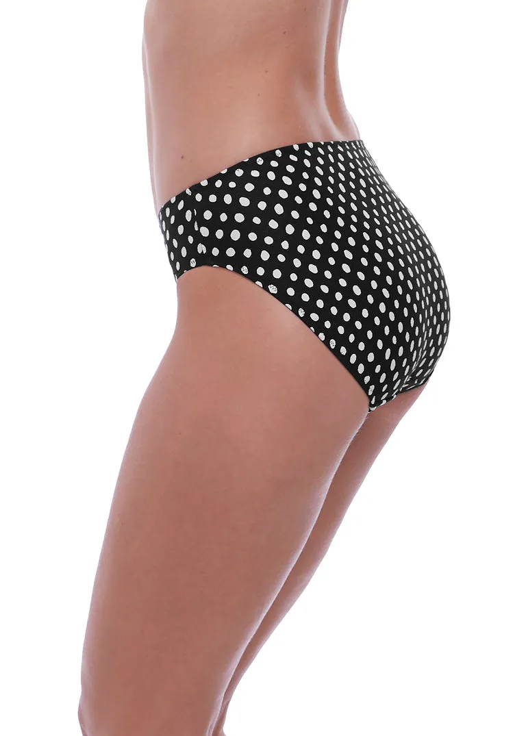 Fantasie Santa Monica Mid Rise Bikini Briefs, Black White