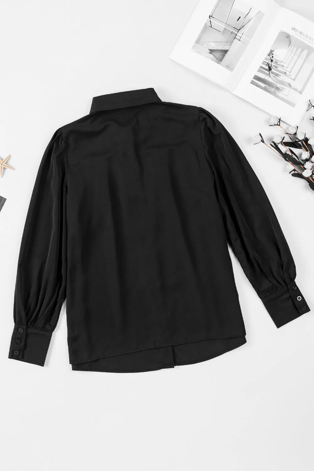 Gathered Detail Puff Sleeve Shirt