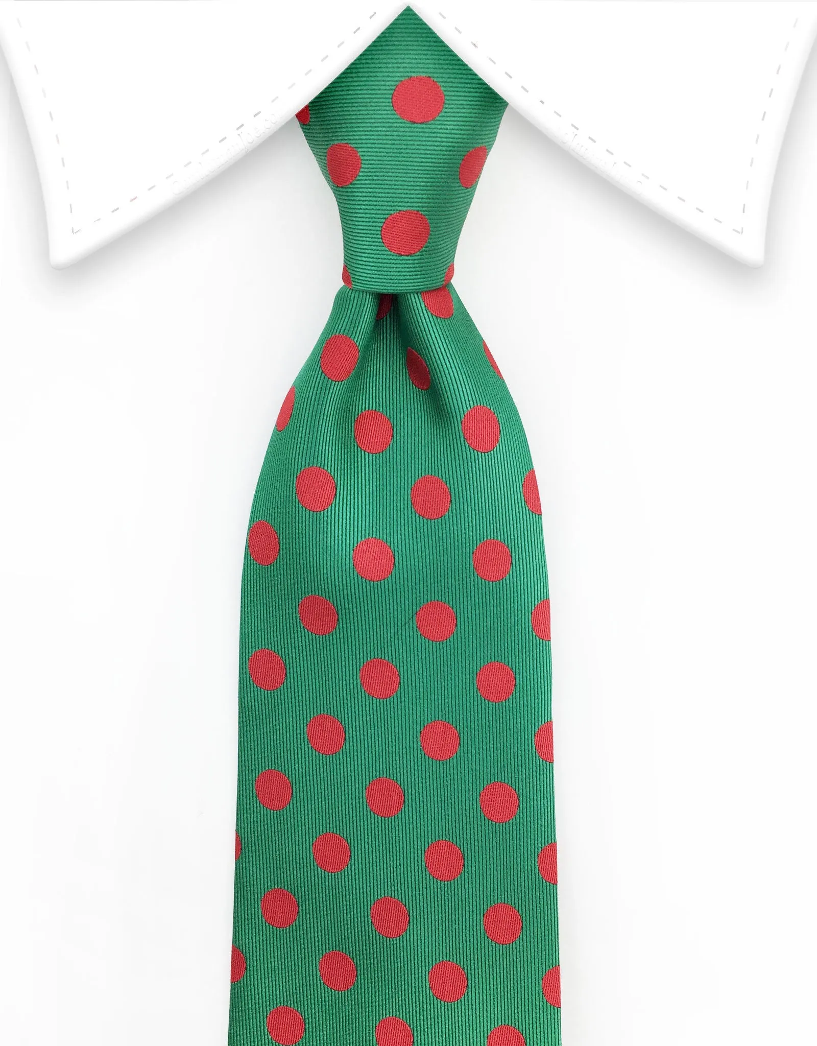 Green & Red Polka Dot Necktie