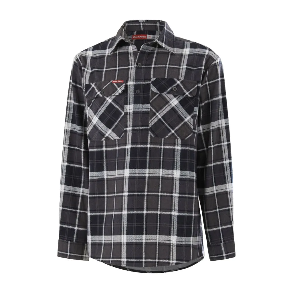 Hardyakka Core Long Sleeve Closed Front Check Flannel Shirt (Y04006)