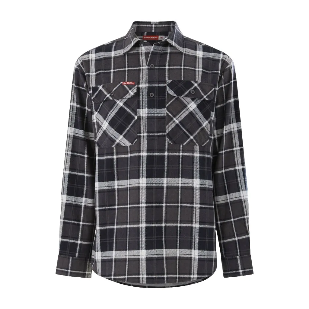 Hardyakka Core Long Sleeve Closed Front Check Flannel Shirt (Y04006)