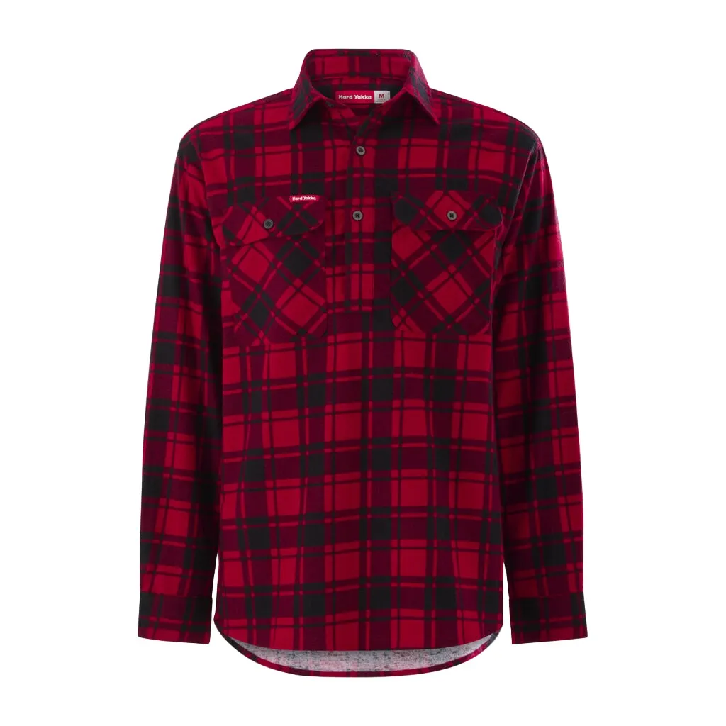 Hardyakka Core Long Sleeve Closed Front Check Flannel Shirt (Y04006)