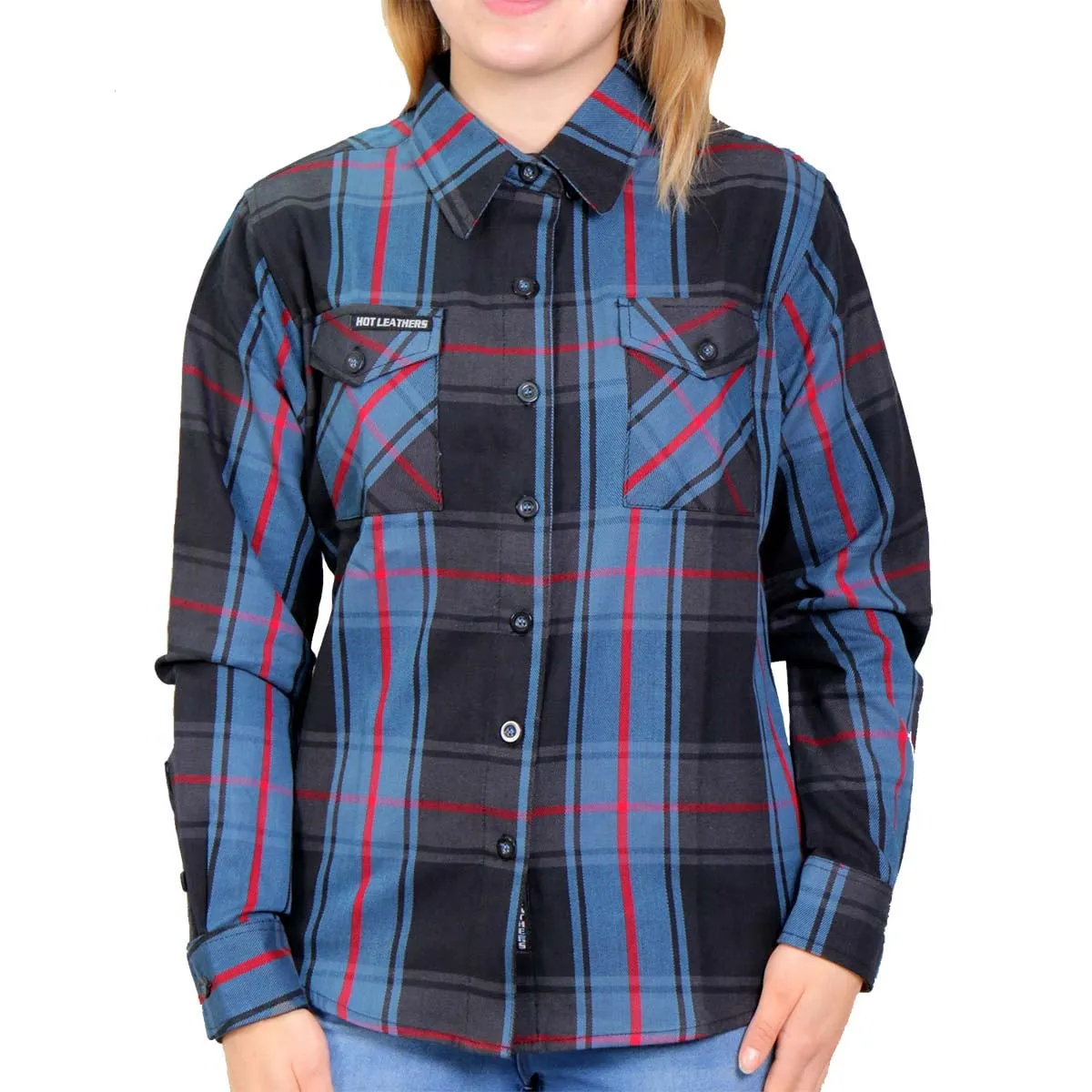 Hot Leathers FLL3007 Ladies Long Live The King Long Sleeve Flannel