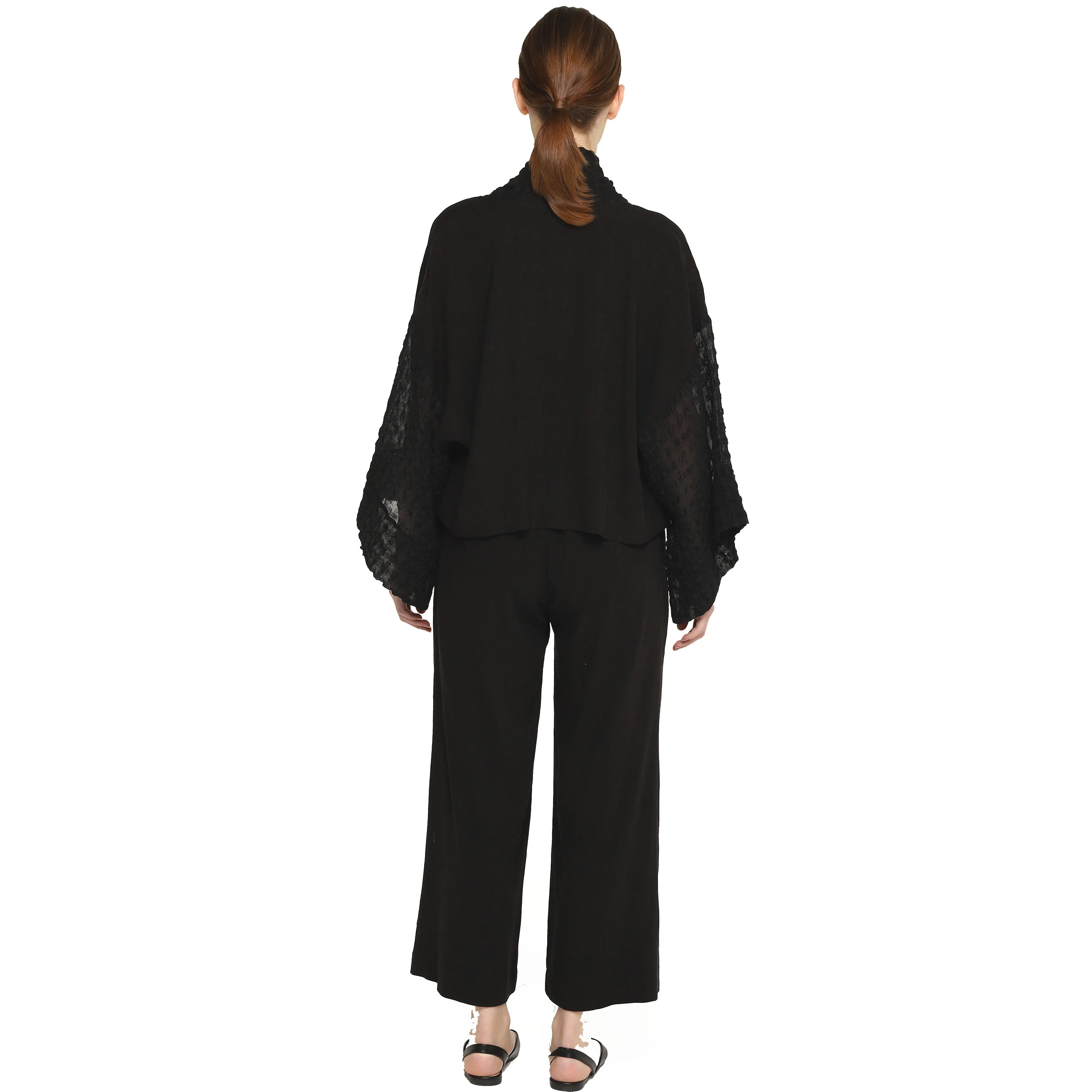 Igor Jacket, Kimono Lattice Sleeves, Black XL