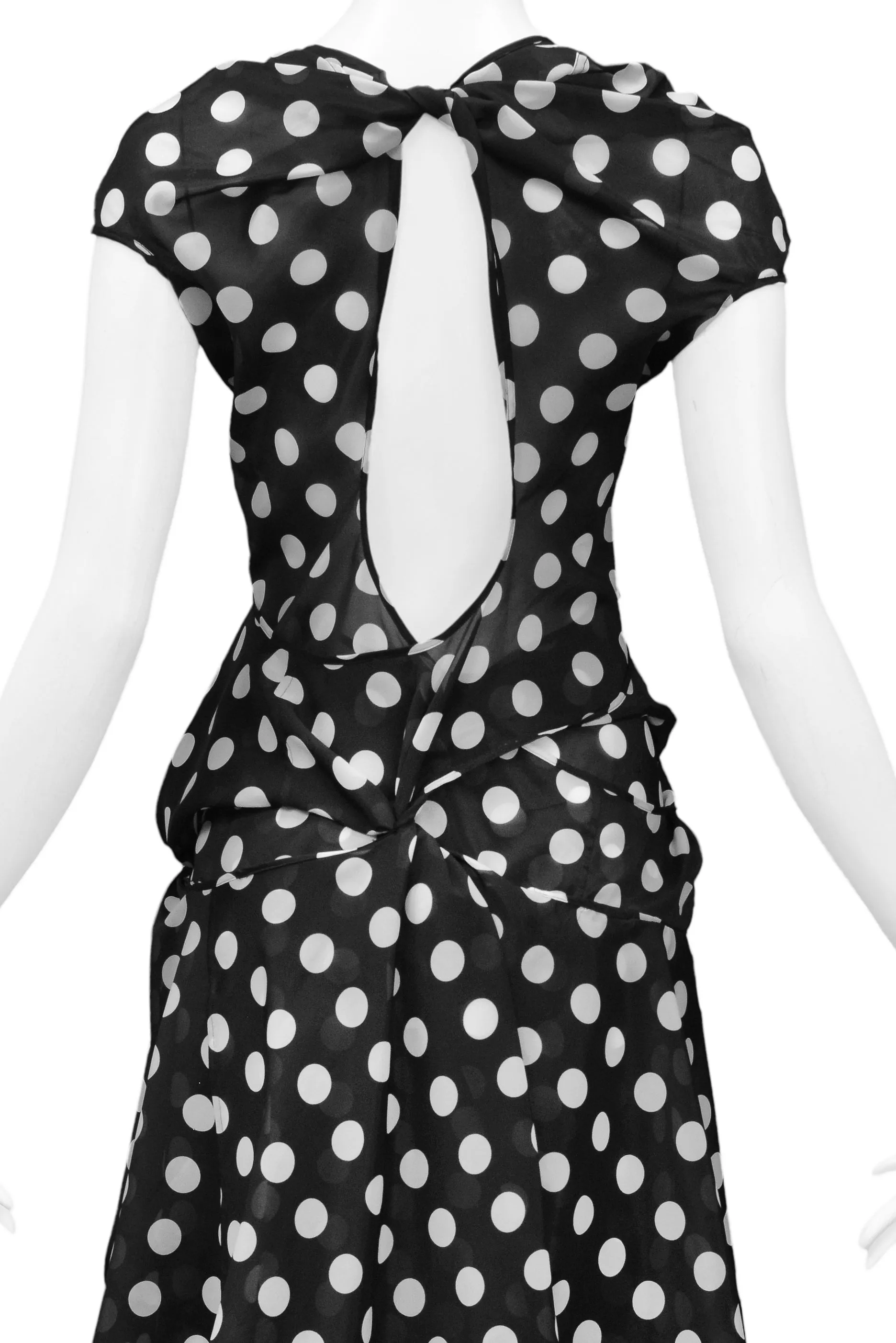 JUNYA WATANABE  BLACK & WHITE POLKA DOT CONCEPT DRESS 2004