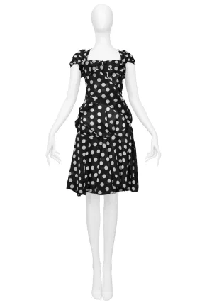 JUNYA WATANABE  BLACK & WHITE POLKA DOT CONCEPT DRESS 2004