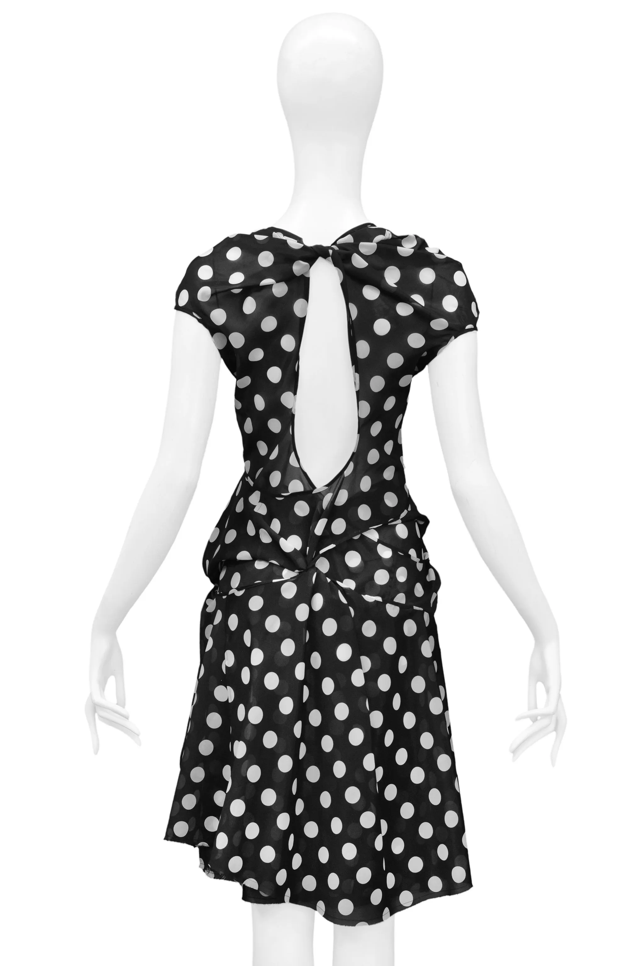 JUNYA WATANABE  BLACK & WHITE POLKA DOT CONCEPT DRESS 2004