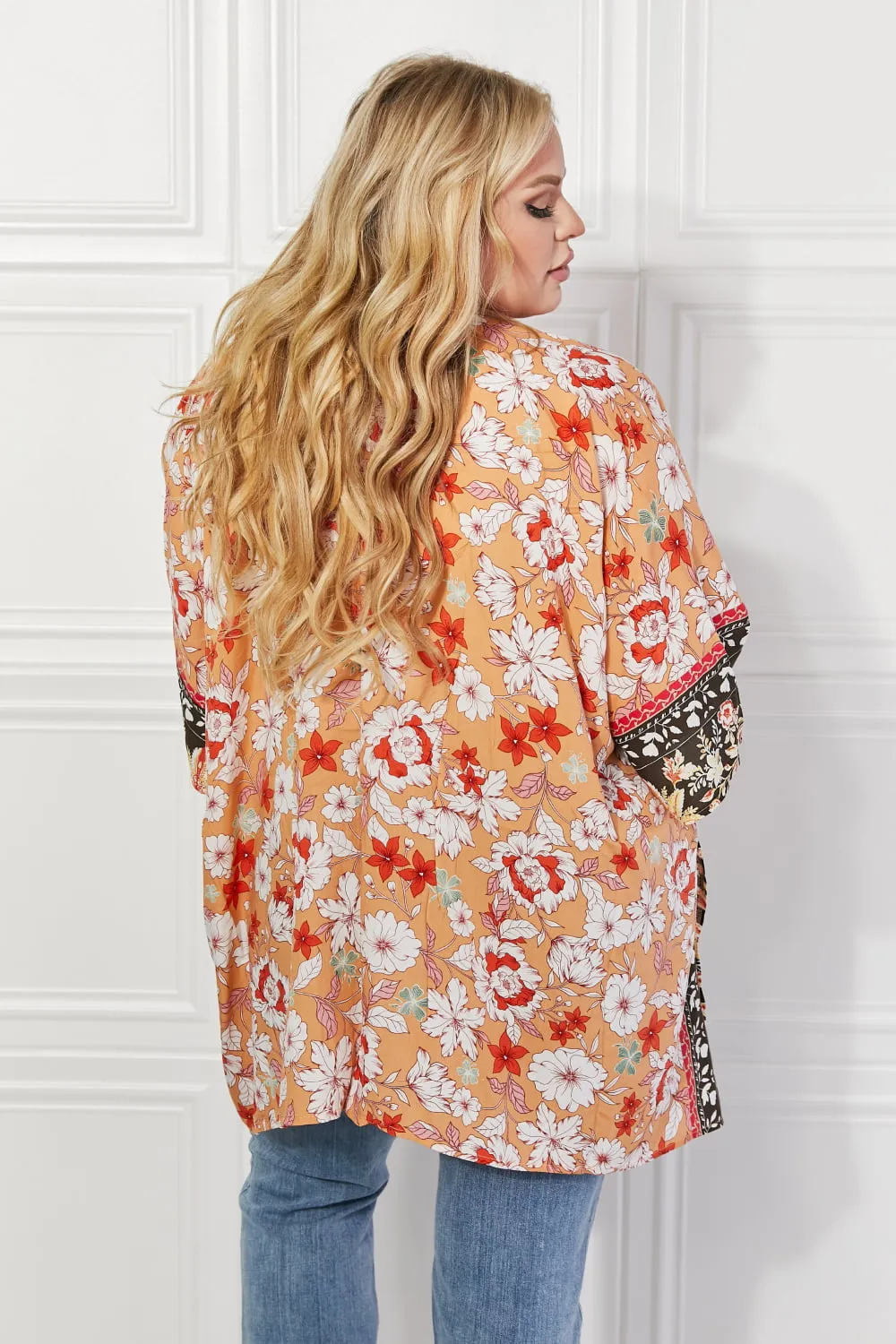 Justin Taylor Peachy Keen Cover-Up  Kimono - Ships from The USA