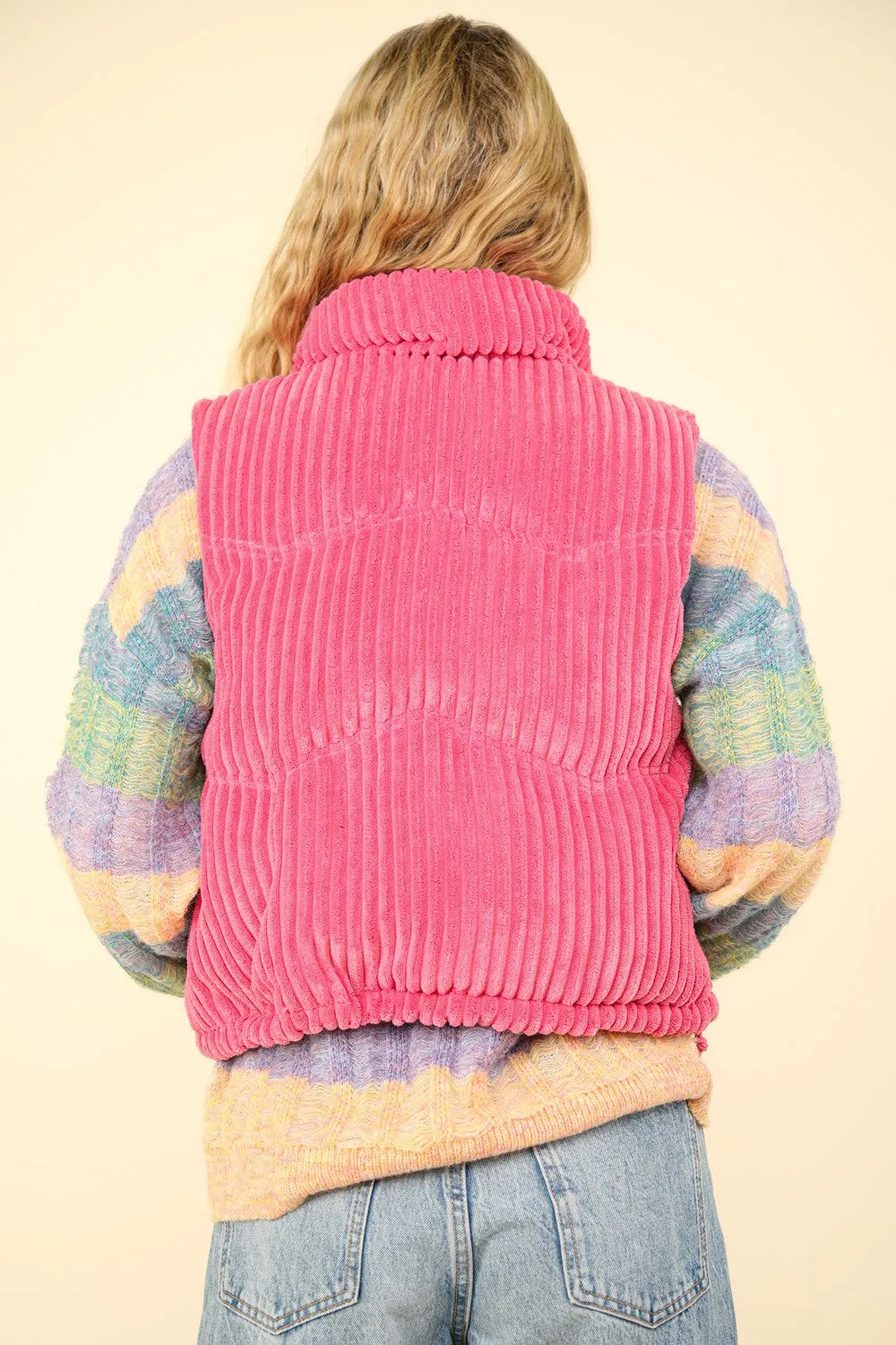 Kelly Anne Padded Corduroy Puffer Vest