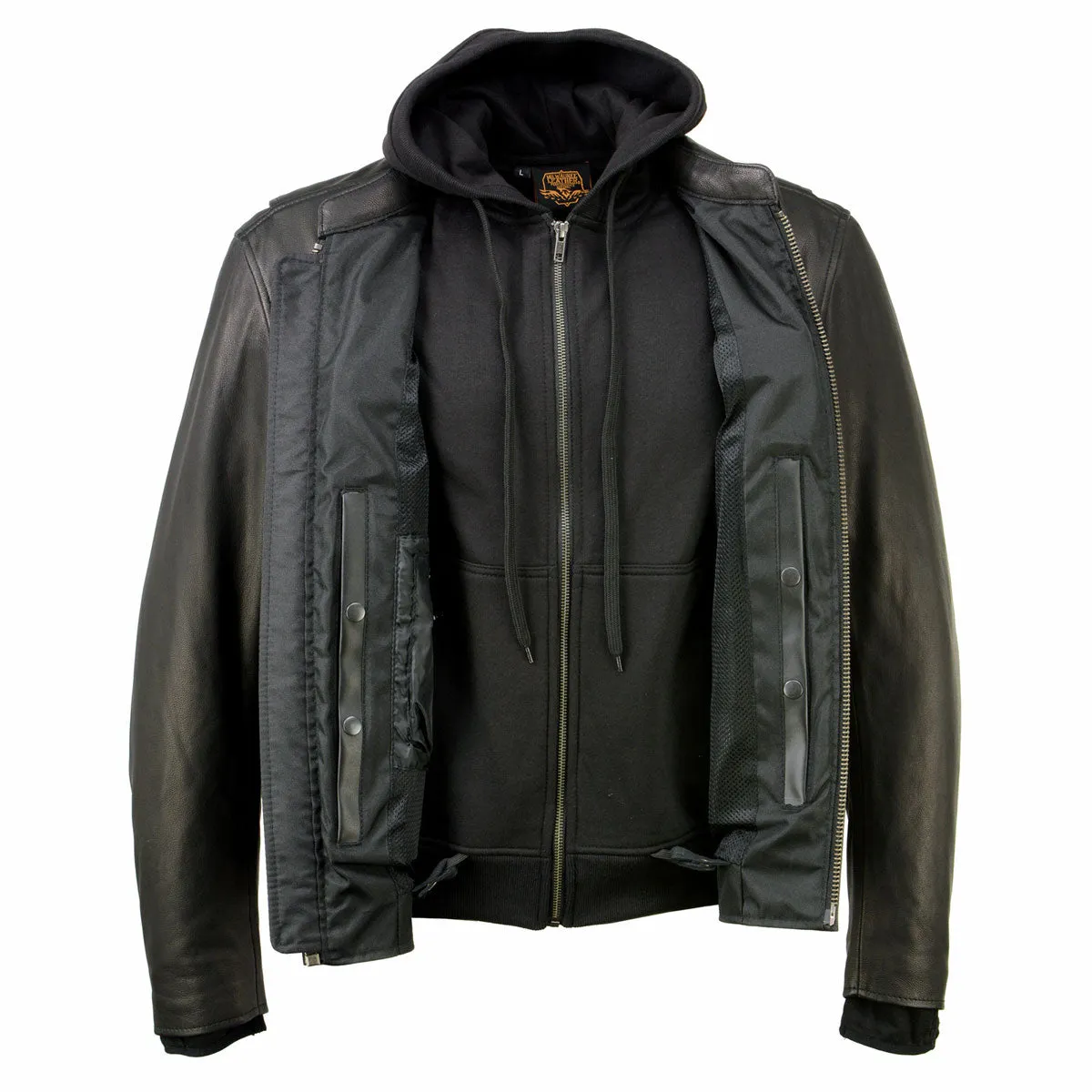 Milwaukee Leather MLM1523 Men's 'Scoundrel' Black Leather Fashion