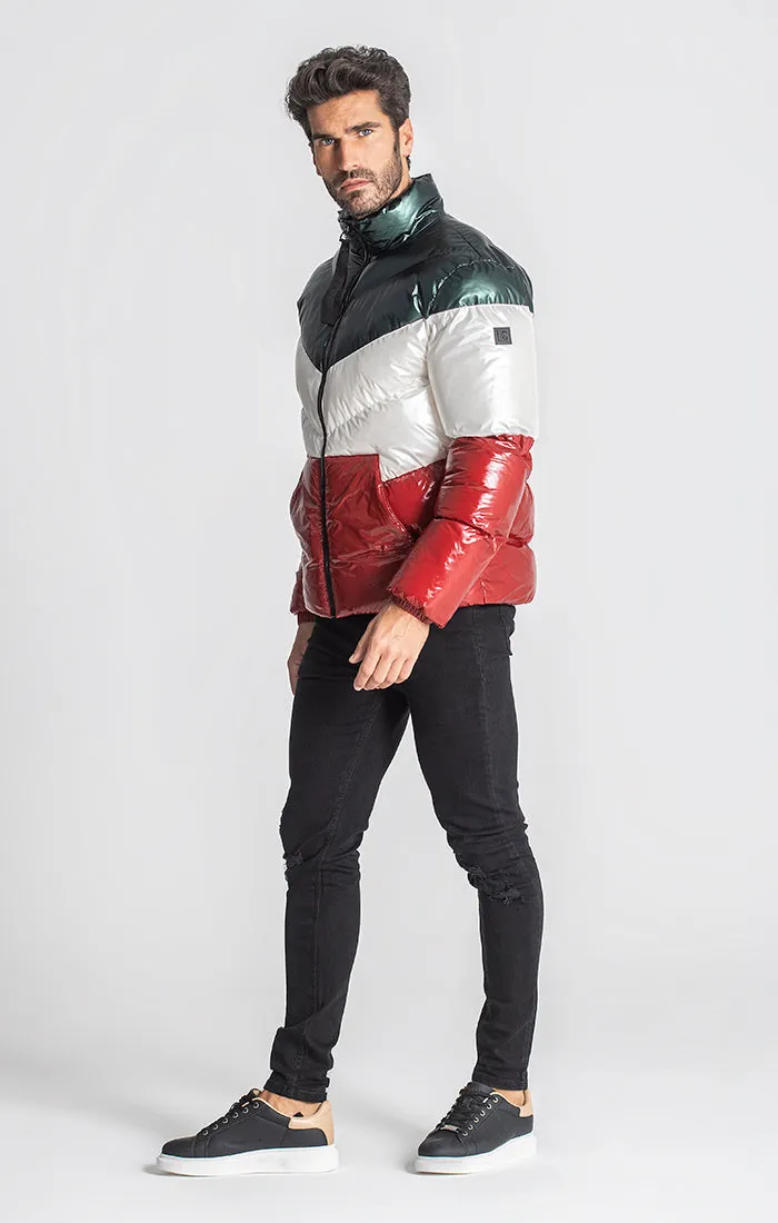 Multicolor Division Puffer Jacket