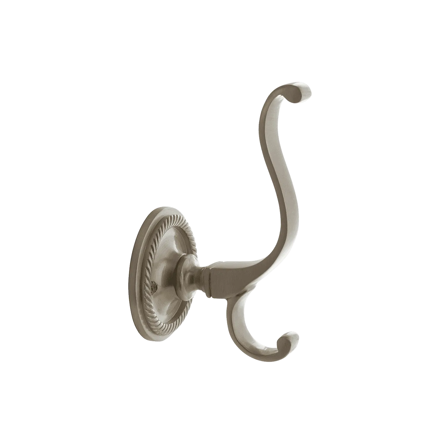 Rope Coat Hook in Satin Nickel