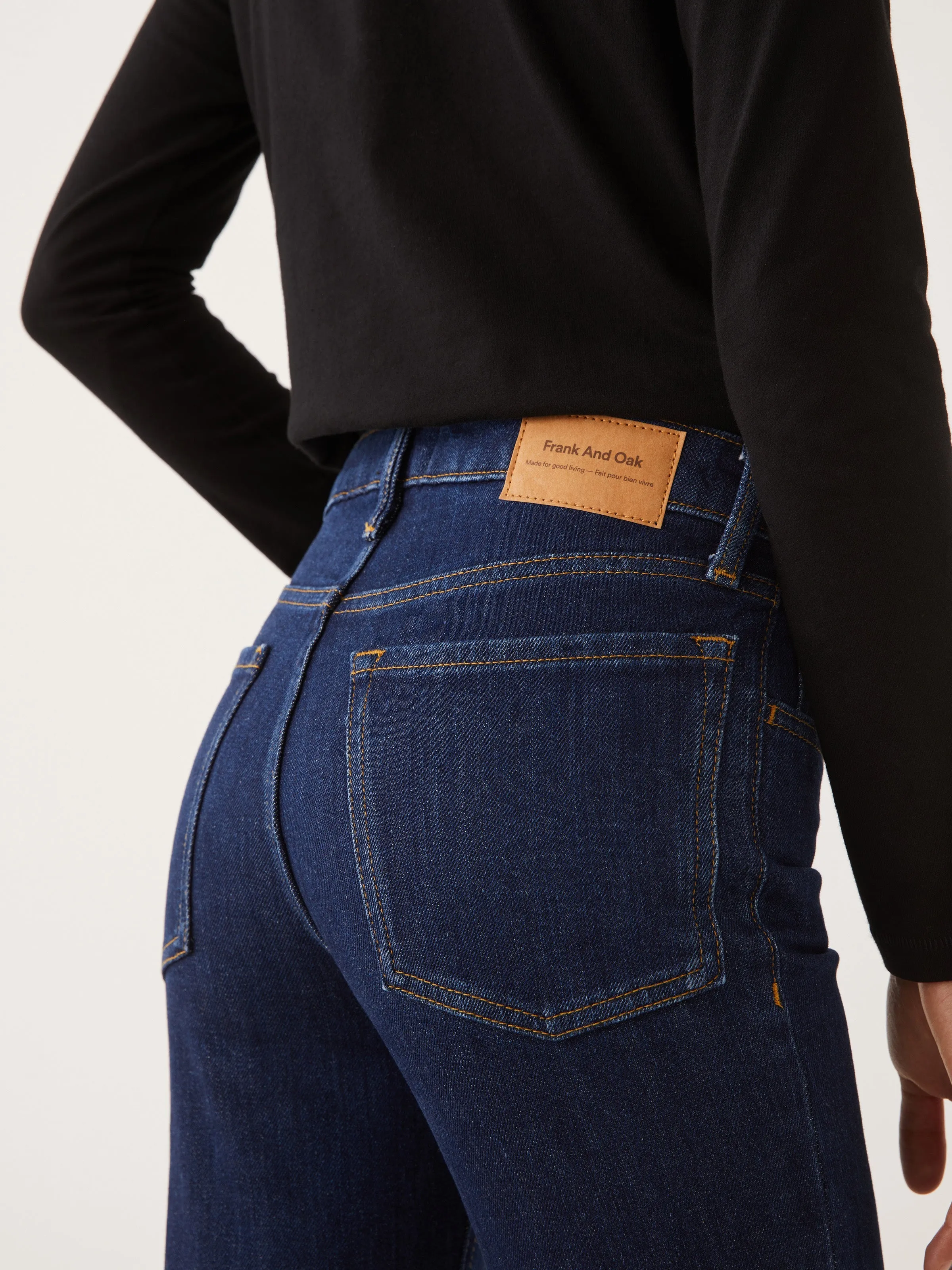 The Joan Mid Rise Bootcut Jean in Dark Indigo