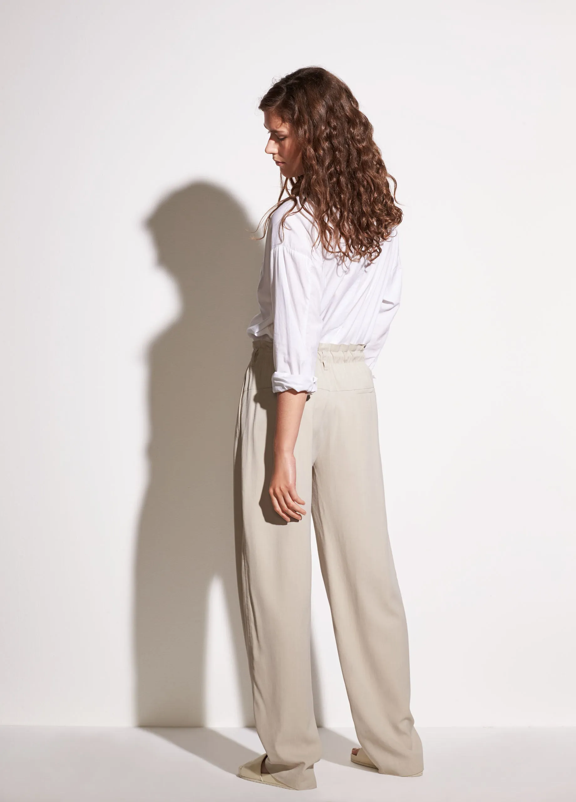 Vince Drawstring Wide-Leg Pant